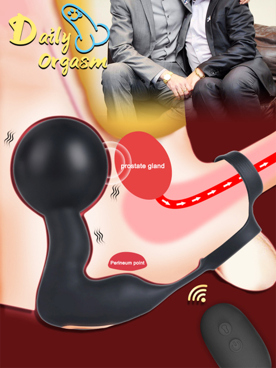 Remote Control Inflatable Anal Plug Vibrator