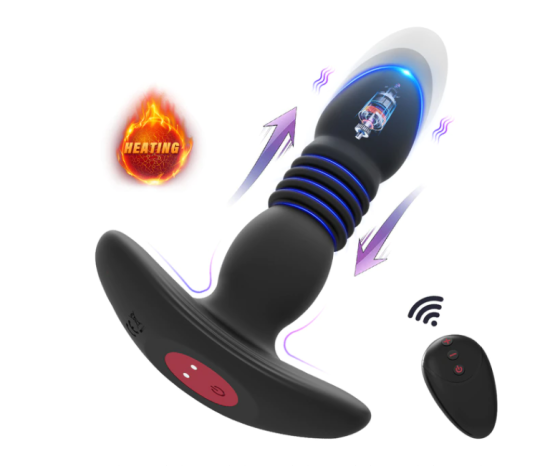 Wireless Remote Heating Telescopic Anal Vibrator
