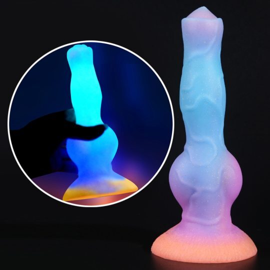 Luminous Silicone Dog Animal Dildo