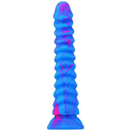 Realistic Soft Blue Anal Dildo With Strong Suction Cup