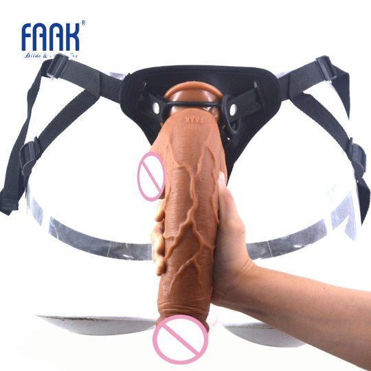 FAAK 2.17" thick dildo realistic big penis strapon dildo