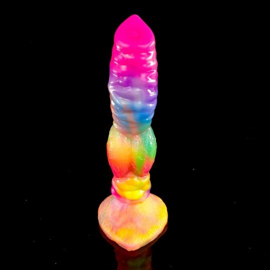 FAAK Luminous Knot Dog Dildo With Suction Cup