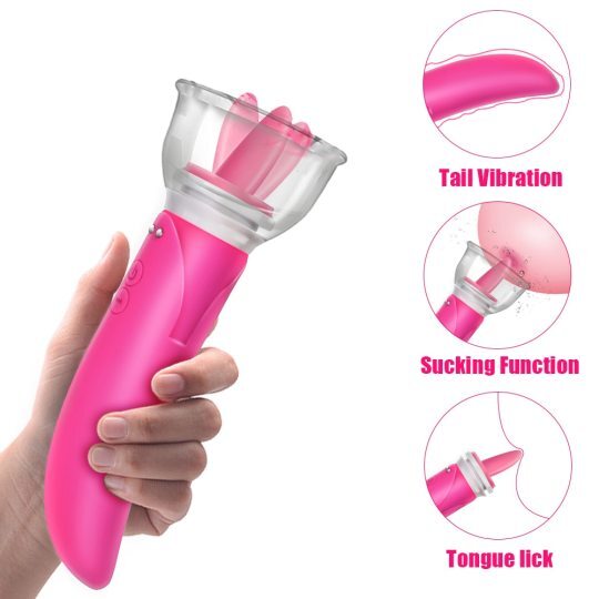 Dual Head Tongue Licking Clitoris Vibrator