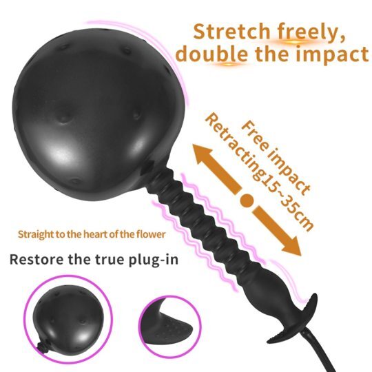 Inflated Silicone Expandable Big Butt Plug