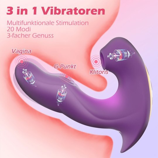 3 in 1 New Tongue Licking Clitoral Sucking Vibrator