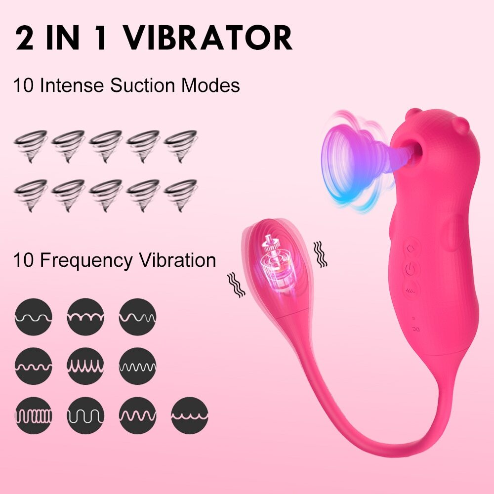 2 in 1 Silicone G-spot Stimulate and Clit Sucker