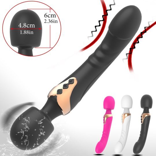 Powerful Dual motor silicone Wand Massager