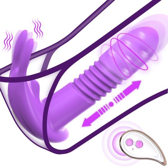 Remote Control Telescopic Rotating Clitoris Stimulator