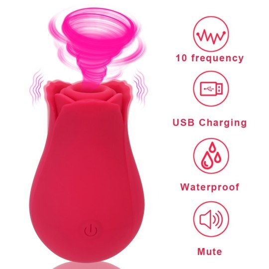10 Speeds Rose Shape Clitoris Stimulator