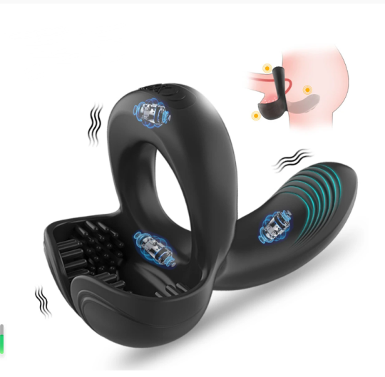 4 In 1 Newest 3 Motors Vibrating Cock Ring