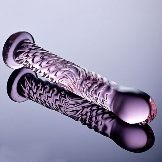 17cm Realistic Glass Crystal Dildo With suction cup