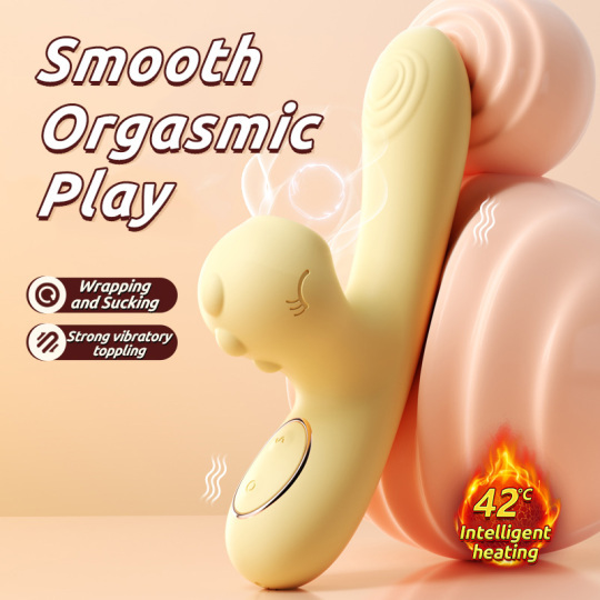 New Design Silicone rabbit vibrator With clitoral sucker