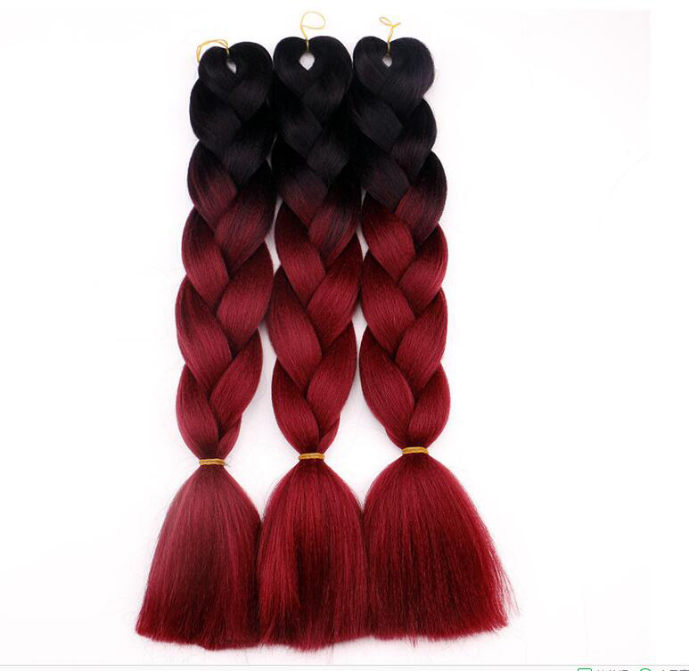 Ombrecjumbo Synthetic Braiding Hair Crochet Blonde Pink Grey Hair