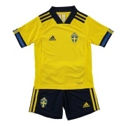 Sweden Euro Home kids kit soccer Jersey 2020 Football Shirt