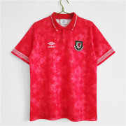 1990/92 wales Home Retro soccer jersey