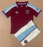 Kids-2021/22 West Ham United Home soccer Jersey