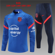 kids - 2021/22 Atletico Madrid Half Zip Training Tracksuit