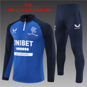 kids - rangers 2021/22 blue Half Zip Training Tracksuit