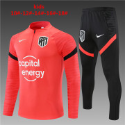 kids - 2021/22 Atletico Madrid orange Half Zip Training Tracksuit