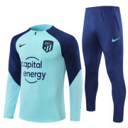 2022/23 Atletico Madrid light blue Half Zip Training Tracksuit