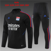 kids - 2022/23 Olympique Lyonnais black Training Tracksuit