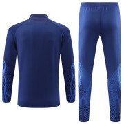 2022/23 France Dark blue Half zipper Training Tracksuit