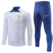 2022/23 France white Half zipper Training Tracksuit(Player version)