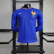 2024 France home Long sleeve Player version soccer Jersey