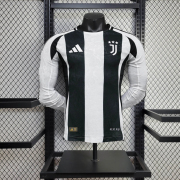 2024/25 Juventus Home Long sleeve Player version Soccer Jersey