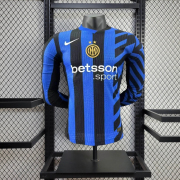 2024/25 Inter Milan home Player version Long sleeve soccer jersey