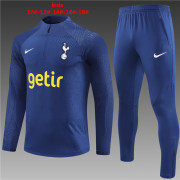 kids - 2024/25 Tottenham Hotspur blue Half Zip Training Tracksuit(Player version)