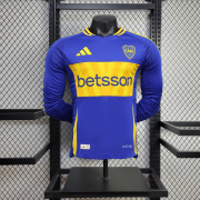 2024/25 Boca Juniors home Player version Long sleeve soccer jersey