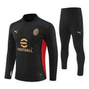 2024/25 AC Milan black Half Zip Training Tracksuit