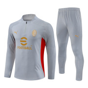 2024/25 AC Milan gray Half Zip Training Tracksuit