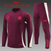 kids - 2024/25 Bayern Munich red Half Zip Training Tracksuit