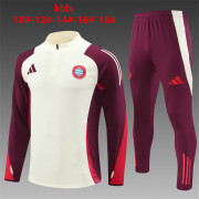 kids - 2024/25 Bayern Munich white Half Zip Training Tracksuit