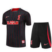 2024/25 Liverpool black Short sleeve Training Tracksuit
