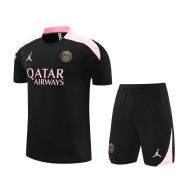 2024/25 PSG black Short sleeve Training Tracksuit