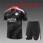 2024/25 PSG black Training Tracksuit kids soccer Jersey