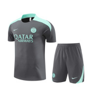 2024/25 PSG gray Short sleeve Training Tracksuit