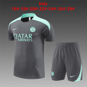2024/25 PSG gray Training Tracksuit kids soccer Jersey