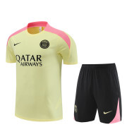 2024/25 PSG yellow Short sleeve Training Tracksuit