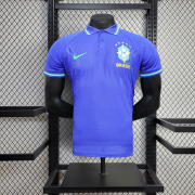 2025/26 Brazil blue polo Player version soccer jersey