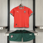 2025/26 Portugal home kids soccer jersey