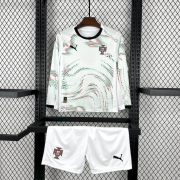 2025/26 Portugal away long sleeve kids soccer jersey