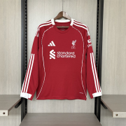 2025/26 Liverpool home Long sleeves Soccer Jersey