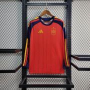 2026 World Cup Spain home Long sleeves soccer Jersey