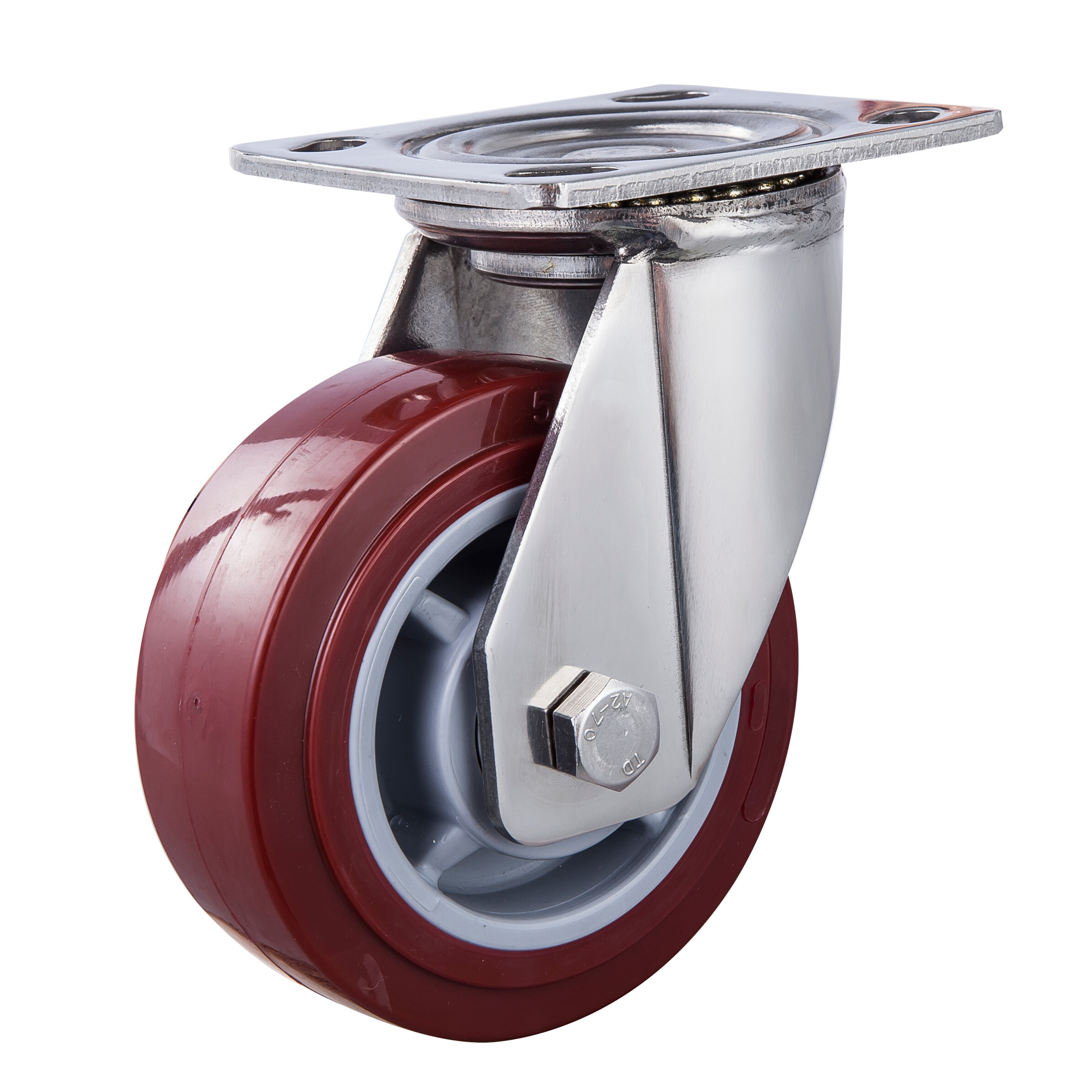 4" 5" 6" 8" Medium Heavy Duty SUS 304 Stainless Steel Swivel Plate PU