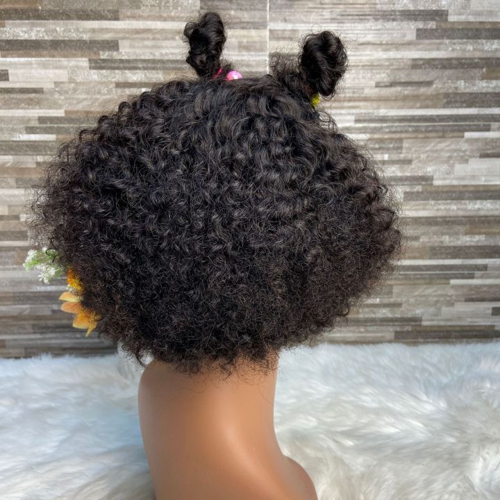 Kids 5×5 Lace Wig Kinky Curly 8 Inch | 100% Human Hair | Natural Color Kids 5×5 Lace Wig Kinky Curly kids wig,lace wig,kinky curly,kids lace wig