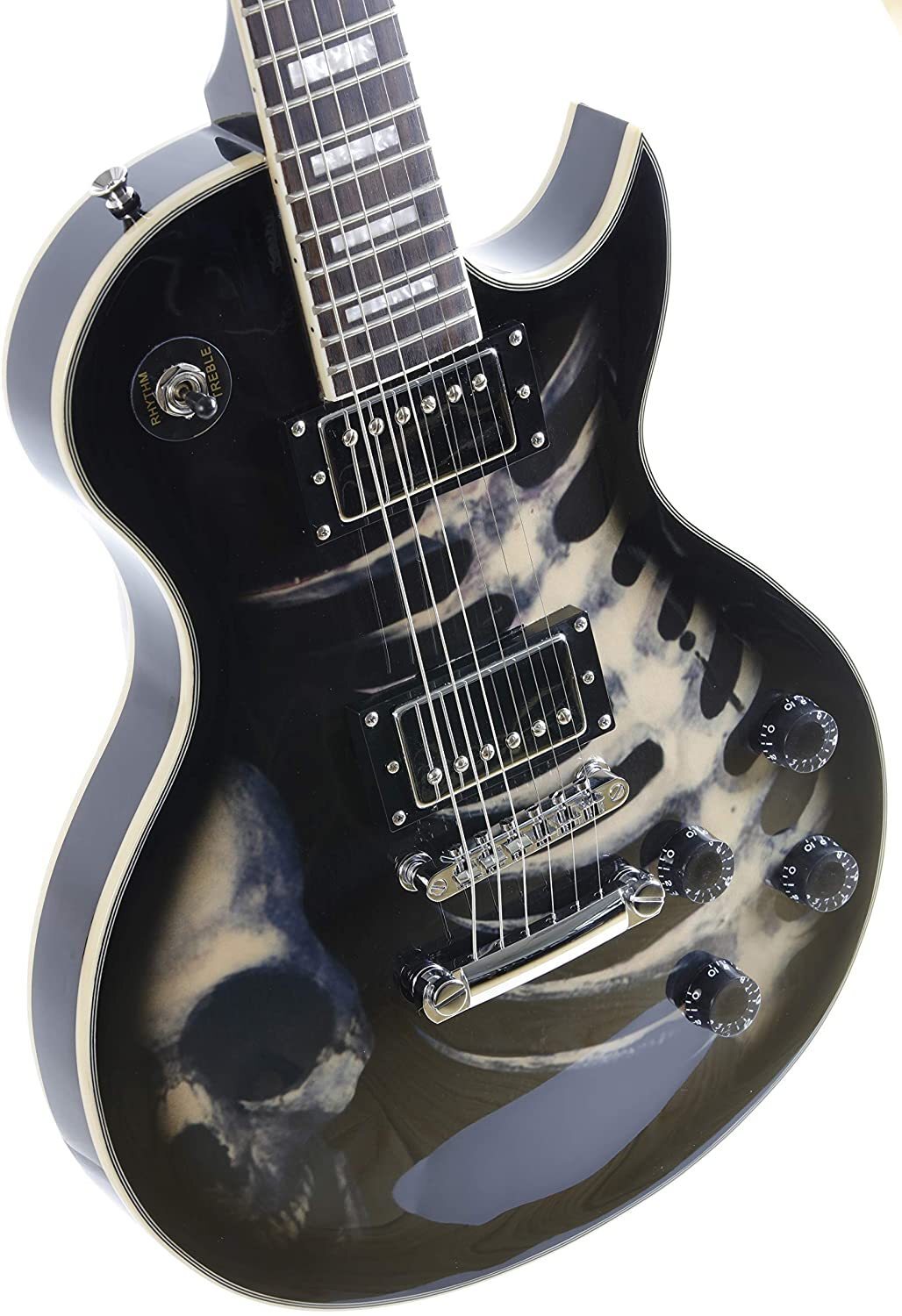 Leo Jaymz 24.75" Single Cut Curved Top Electric Guitar with Cool